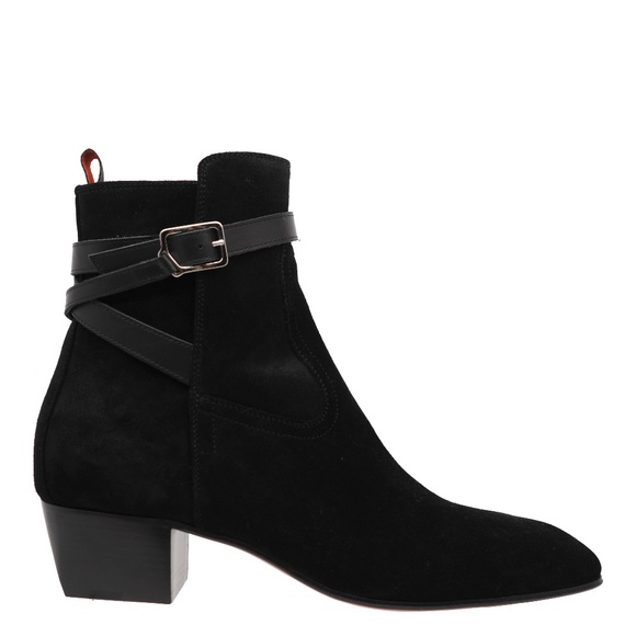 Christian Louboutin Rosalio Jodhpur Boots Black Suede Leather Size 11 US New main image 5